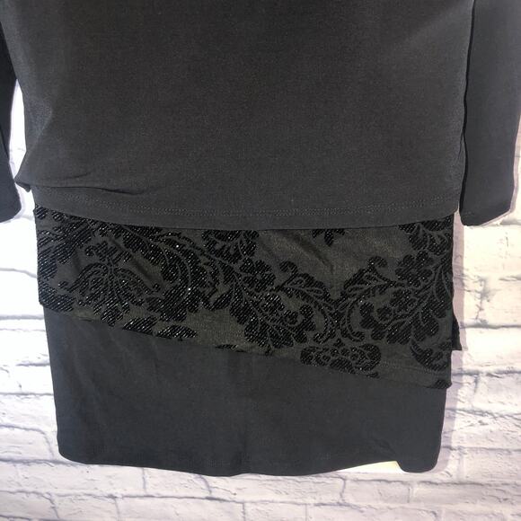 NWT Black Ruffle Blouse - Picture 6 of 7